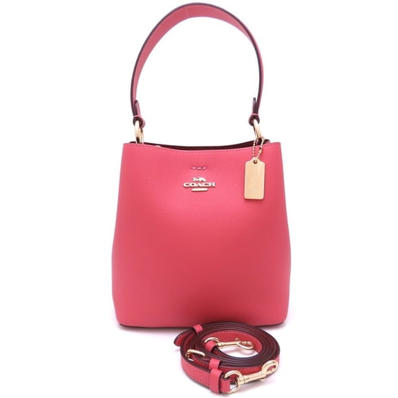 Pre-Owned COACH Small Town Bucket Bag 2-Way 1011 Handbag Leather Strawberry Haze... (Good)