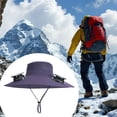 thumbnail image 1 of Sombrero con ventilador solar, gorra refrescante, versátil para correr, hacer senderismo, pescar, acampar y hacer trekking. Púrpura, 1 of 8