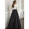 thumbnail image 3 of Black Taffeta Skirt with One Pocket – Modern Style Wedding & Formal Maxi Skirt, Perfect for Any Occasion, 3 of 5