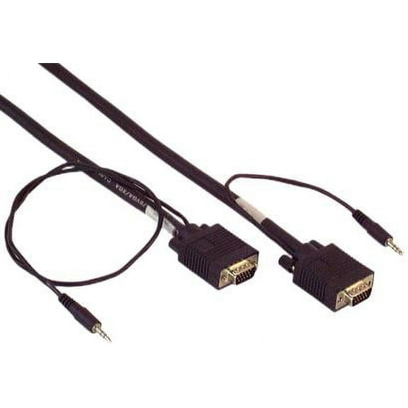 IEC M13271-10 VGA Monitor & 3.5mm Audio Cable Male to Male High Resolution 10'