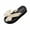 Beige, variant on Women Bow Flat Flip Flops Lightweight Eva Footbed Non Slip Spring Summer Beach Casual Shoes,Black