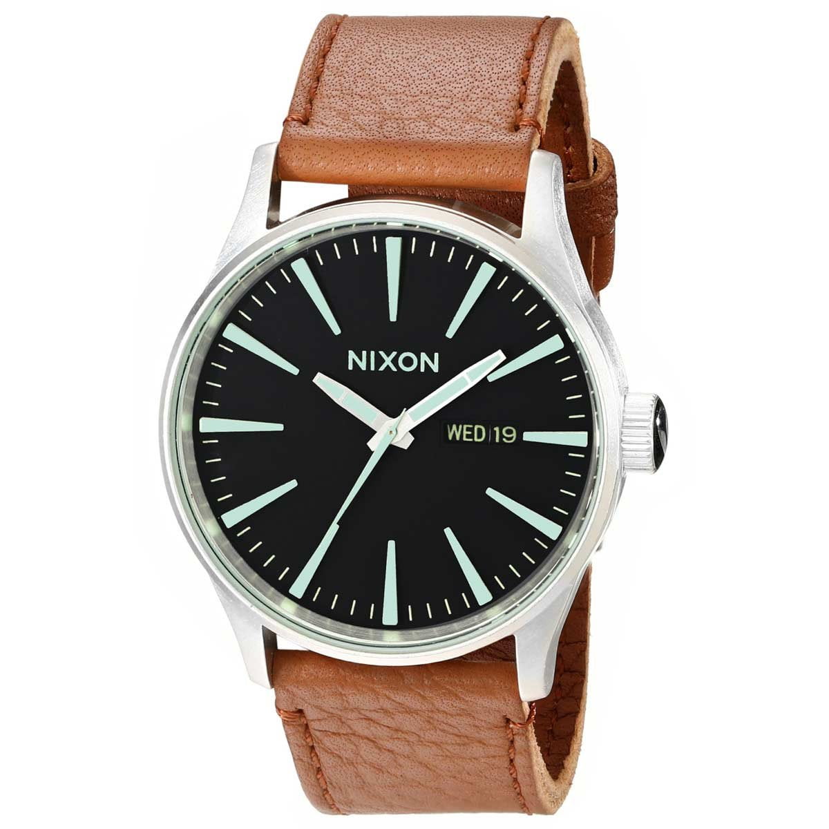 NIXON Sentry Leather A105 - Gold / Indigo / Brown - 100m NIXON Sentry Leather A105 - Gold / Indigo / Brown - 100m