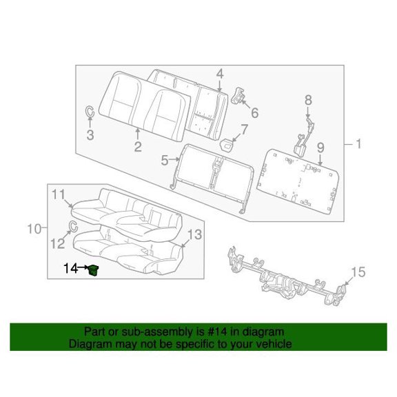 GM 22719528 Retainerr/Seat Cush