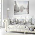 thumbnail image 3 of Designart Snow Landscape with Frosted Trees - Landscape Printed Throw Pillow - 16x16, 3 of 5