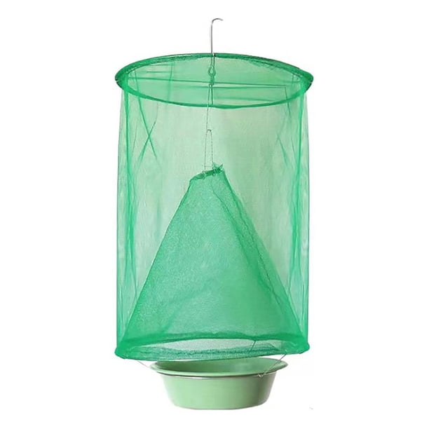 Trampa colgante para moscas, jaula reutilizable plegable para moscas, trampas de red para patio (tipo gancho) Tmvgtek Libre de BPA