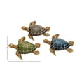 thumbnail image 4 of 5"W, 1"H Brown Polystone Turtle Sculpture, by DecMode (3 Count), 4 of 15