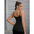 thumbnail image 2 of DARING DIVA Women's Slim Adjustable Straps Tummy Control Shapewear Camisoles Black L, 2 of 6