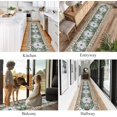thumbnail image 5 of Findosom 2'x10' Hallway Runner Rug Washable Vintage Kitchen Laundry Runner with Non Slip Backing Farmhouse Entryway Living Room Floor Mat Stain Resistant Runner Carpet Green, 5 of 5