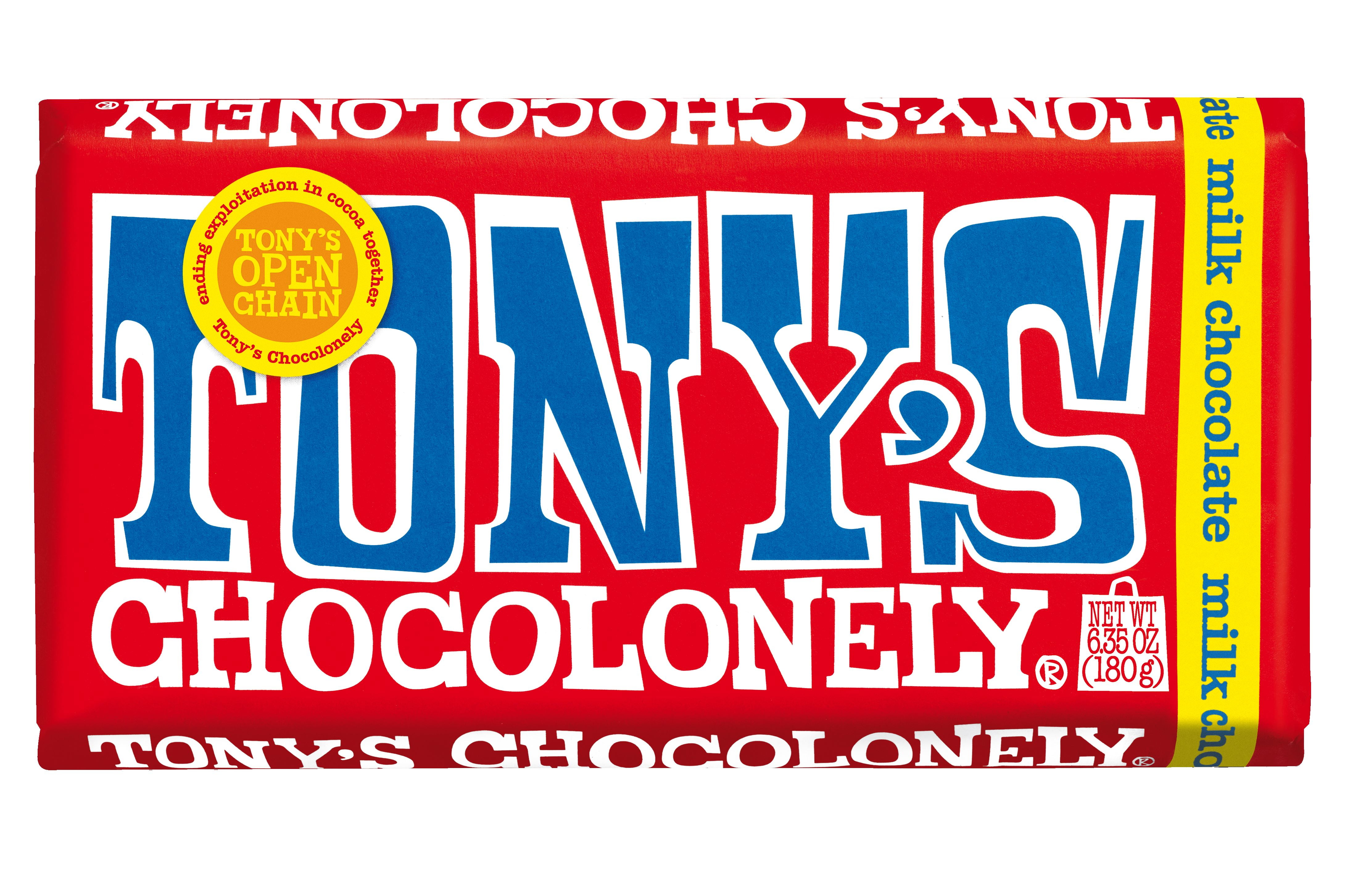Tony's Chocolonely Milk Chocolate Bar, 180g, Tony's Chocolonely Milk Chocolate Bar, 180g