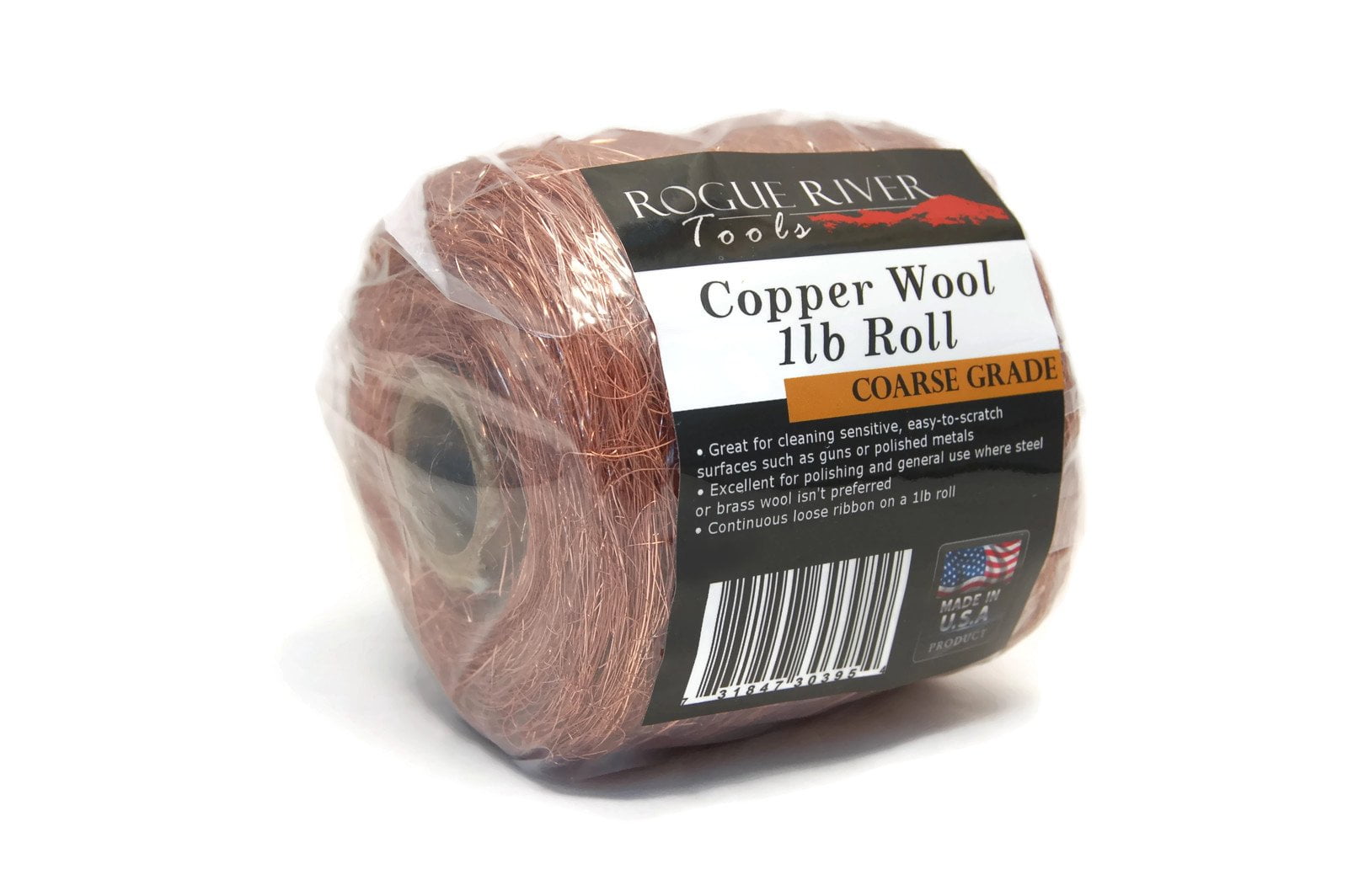 Medium Grade Rogue River Tools Stainless Steel Wool 1lb Roll Made in USA! 