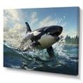 thumbnail image 2 of Designart "Majestic Orcas White and Black Marine Animals" Marine Animals Canvas Wall Art, 2 of 5