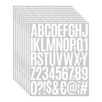 CCOCC 10 Sheets 500 Pcs Vinyl Letter Stickers,2 Inch Self-Adhesive Alphabet Numbers Stickers Waterproof Mailbox Numbers Sticker Letters for Mailbox,Window,Door,Cars,Boats,Address Number,2",White