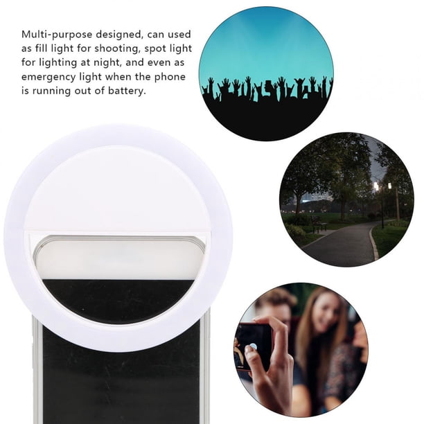 Selfie de luz de anillo de carga USB de luz de relleno para transmisión en vivo de maquillaje de video de YouTube,Luz de relleno Luz de relleno LED Teléfono móvil Anillo de luz de relleno Luz de relle Higoodz Accesorios de Fotografía