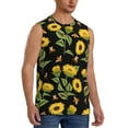thumbnail image 2 of Bixox Men's Bees and Sunflowers Printed Shirt Sleeveless Fitness Tank Top-Medium, 2 of 7