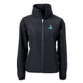 thumbnail image 2 of Women's Cutter & Buck Black Detroit Lions Historic Charter Eco Recycled Full-Zip Jacket, 2 of 3