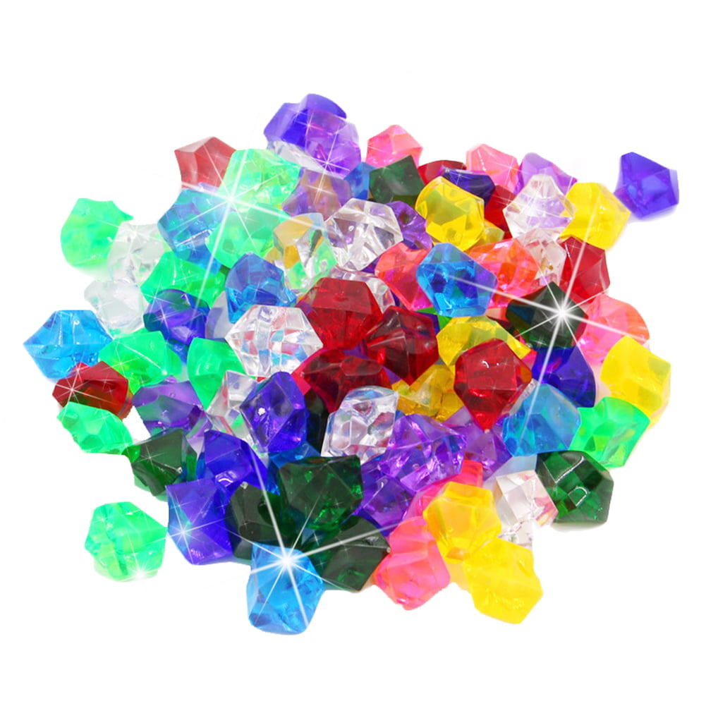 jollylife 36PCS Acrylic Diamond Gems Jewels Pirate Treasure Chest Hunt Party Favors 25 Carat 