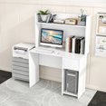 thumbnail image 2 of Gymax Computer Desk Home Office Desk w/ Raised Display Shelf & 2 Open Shelves, 2 of 10