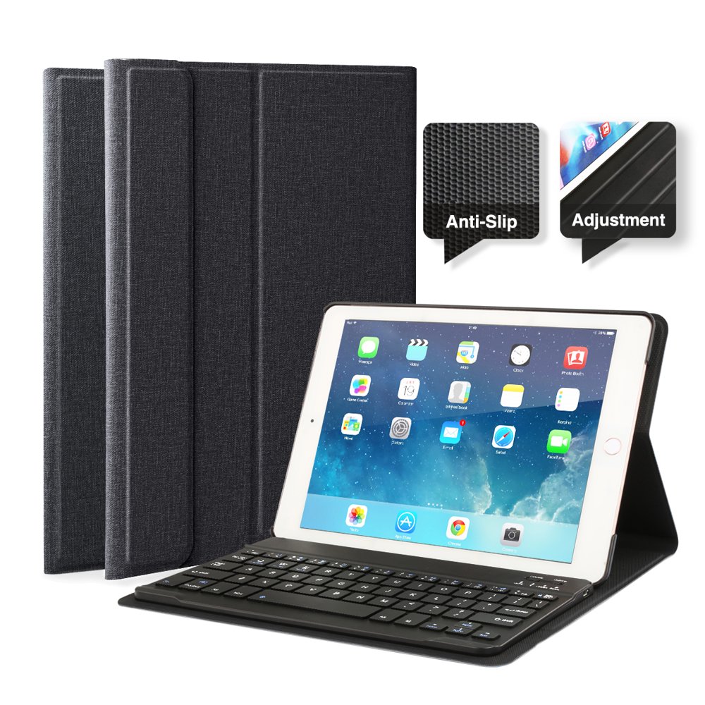 2018 New Keyboard Case for iPad 2018/2017/ iPad Pro 9.7/ iPad Air 1