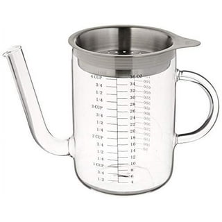 Simax Glassware Glass Fat Separator For Gravy, Gravy Separator, Fat  Separator for Grease, 4 Cup Oil Separator for Cooking , Borosilicate Glass, Measuring  Cup Fat Strainer, Turkey Fat Skimmer 