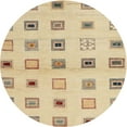 thumbnail image 1 of Ahgly Company Machine Washable Indoor Round Contemporary Brown Gold Area Rugs, 5' Round, 1 of 7