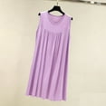 thumbnail image 6 of Loose Sleep Dress for Women New Nightgown for Women Loose Sleeveless Pleated Sleep Dress Summer Lightweight Round Neck Comfy Nightdress, 6 of 7