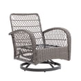 thumbnail image 6 of Outdoor Bistro Set, Outdoor Rocking Chair Furniture Set with Table and Cushions, Patio Table and Chairs Set Porch Backyard Poolside Furniture, 6 of 10