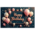 thumbnail image 2 of Gold Frame Happy Birthday Banner Decorative Balloons Party Prop for Birthday Celebration Event Decoration Kids Party, 2 of 7
