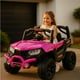 thumbnail image 4 of Carro Electrico Montable para Niños de Control Remoto y Manejo Directo Camioneta Buggy 4X4 con Luces Estero Bluetooth y USB Doble Puerta con Seguro (Rosa), 4 of 7