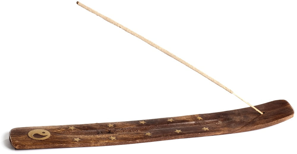 Incense Garden 10" Pentacle Black Wooden Incense Holder For Sticks