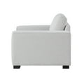 thumbnail image 3 of Benjara Sawl 38 Inch Accent Chair, Light Gray Polyester, Espresso Brown Solid Wood, 3 of 6