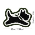 thumbnail image 2 of Western Puppy Pattern Bath Mat Soft Microfiber Shaped Carpet With Non- Rubber Backing For Bathroom Floor, 2 of 5