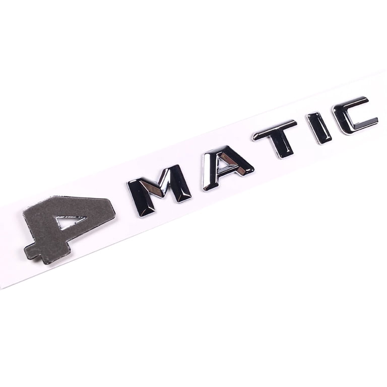 Chrome Silver 4MATIC Emblem Badge – Self-Adhesive For Mercedes Rear Or Front Boot