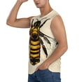 thumbnail image 3 of Pofeuu Honey Bee Print Men's Muscle T-Shirt, Sleeveless, Muscle Tank, Classic Muscle Tee Top For Men Casual Sleeveless Muscle T-Shirt Trendy Clothes-XX-Large, 3 of 7