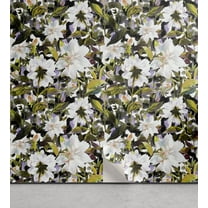 Ambesonne, Leaves Greenery Peel & Stick Wallpaper for Home, Spring Vibes Leafy, 13"x72", Apple Green Off White