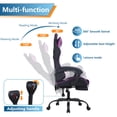 thumbnail image 2 of PayLessHere Ergonomic Racing Desk Chair Computer Chair Gaming Chair with Footrest Lumbar Support Headrest Armrest Task Rolling Swivel Ergonomic E-Sports Adjustable PC Gamer Chair (Purple), 2 of 5
