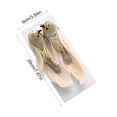 thumbnail image 3 of PONPRNGY 2Pcs Glitter Birds Gold Artificial Foam Feather Birds Clip on Christmas Tree Ornaments Wedding Home Wreath Decoration, 3 of 6
