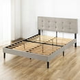 thumbnail image 6 of Mellow Nola Upholstered Platform Bed Frame with Headboard, Beige, King, 6 of 11
