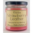 9oz Strawberry Leather Scented Candle Quality Candles at an Affordable
