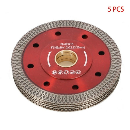 EPOTOOR 5Pack 4 in Thin Dry Wet Diamond Porcelain Saw Blades Ceramic Cutting Disc Wheels