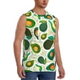 thumbnail image 2 of Pofeuu Green Avocado Print Men's Muscle T-Shirt, Sleeveless, Muscle Tank, Classic Muscle Tee Top For Men Casual Sleeveless Muscle T-Shirt Trendy Clothes-Medium, 2 of 7
