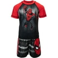 thumbnail image 3 of Marvel Avengers Spider-Man Little Boys Rash Guard and Swim Trunks Outfit Set Little Kid, 3 of 5