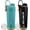 Black and Cyan, variant on Ozizo 28 oz Insulated Thermos Protein Shaker with Wire Whisk Spring Ball