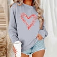 thumbnail image 6 of Fznquz Womens Valentines Sweatshirt Casual 2026 Sweatshirts Gray Long Sleeve Crew Neck Winter Pullover M, 6 of 6