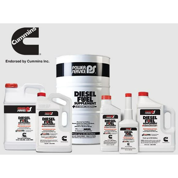 Power Service Diesel Additive Fuel Anti-Gel 1012 DIESEL FUEL SUPPLEMENT CETANE BOOST; 12 Ounce Bottle; Single