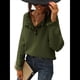 thumbnail image 1 of Suéteres de Mujer, Ropa de Otoño e Invierno, Jersey de Punto Informal de Larga con Botones y Volantes y Cuello Redondo Verde Oliva L, 1 of 8