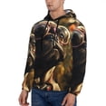 thumbnail image 3 of Lsque Pug Wearing Sunglasses Flowers Pattern Casual Men's Hoodie,Hooded Sweatshirt with Kangaroo Pocket,Pullover Hoodie-Medium, 3 of 7