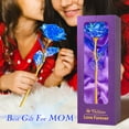 thumbnail image 6 of BigFunClub 9.84” Artificial Plastic Blue Rose Mother’s Day Bouquet, 6 of 6