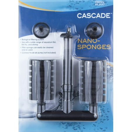 UPC: 0030172085314 | Penn-Plax Cascade Powered Aquarium Nano Sponge Filter – Black