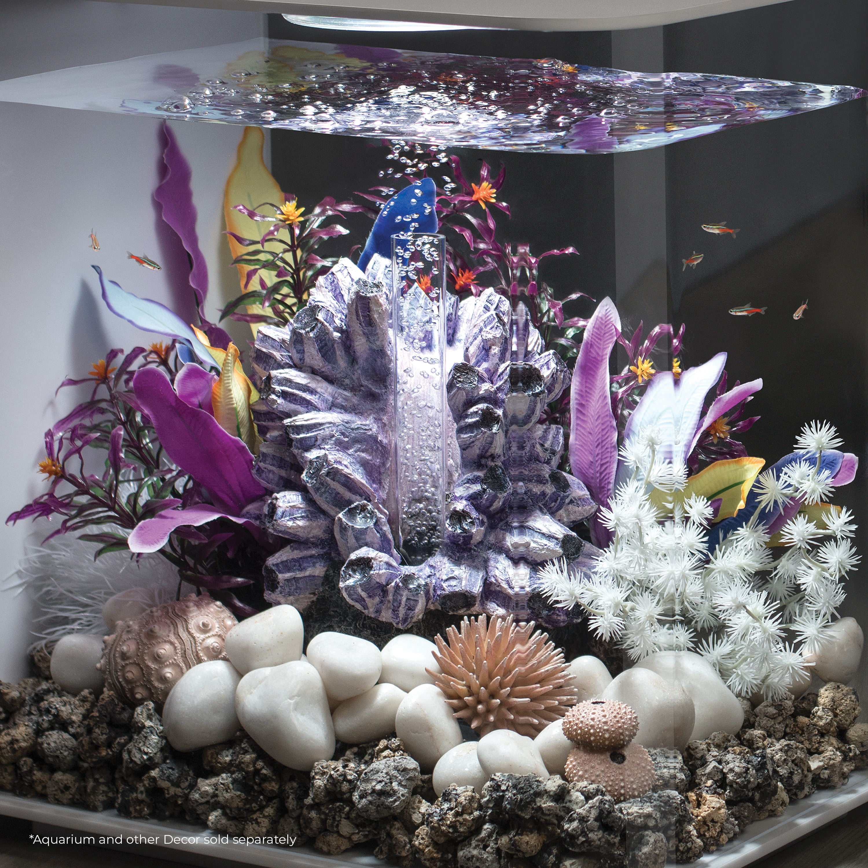biOrb Small Parrot Feathers Plant Set - Purple Aquarium Plant Decoration