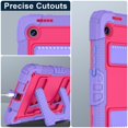 thumbnail image 3 of Dteck For Samsung Galaxy Tab A11 8.7-inch 2025 (SM-X133/X135) Tablet Case, Heavy Duty Shockproof with Oversized Kickstand Shoulder Strap Rugged Case for Kids and Adults, Purple+Rose, 3 of 7